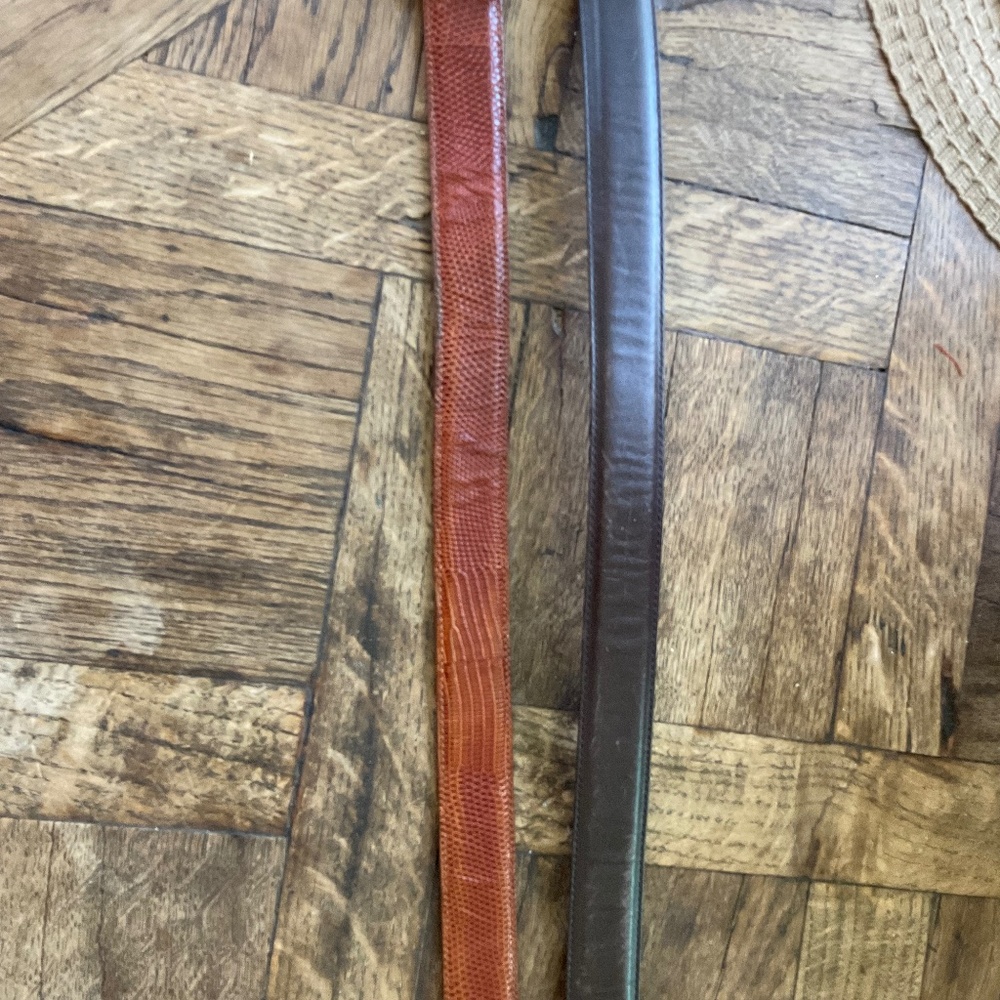 2 Coach leather belts